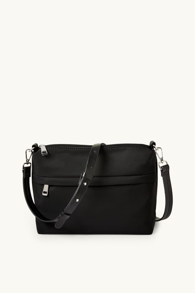 Mujer - Bolso bandolera con correa extraíble - negro