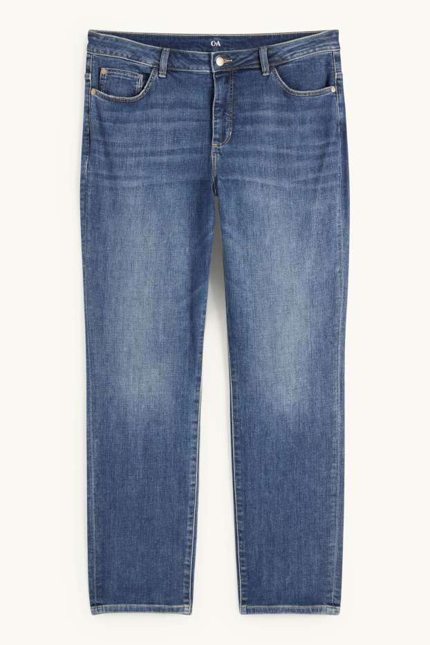 Femmes - Jean coupe droite - mid-waist - LYCRA® - jean bleu