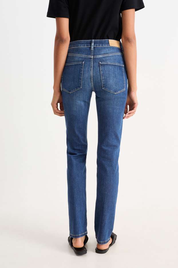 Femmes - Jean coupe droite - mid waist - LYCRA® - jean bleu