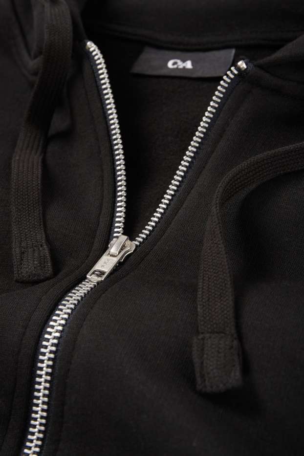 Herren - Sweatjacke mit Kapuze - schwarz