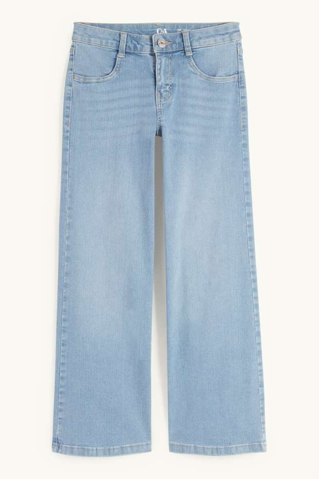 Kinder Mädchen - Wide Leg Jeans - helljeansblau