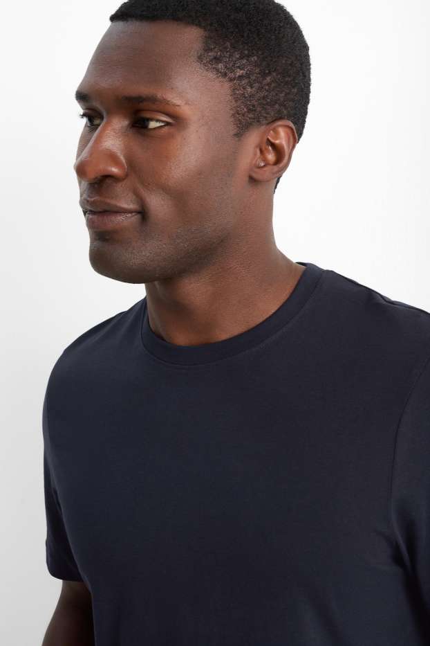 Heren - T-shirt - regular fit  - donkerblauw