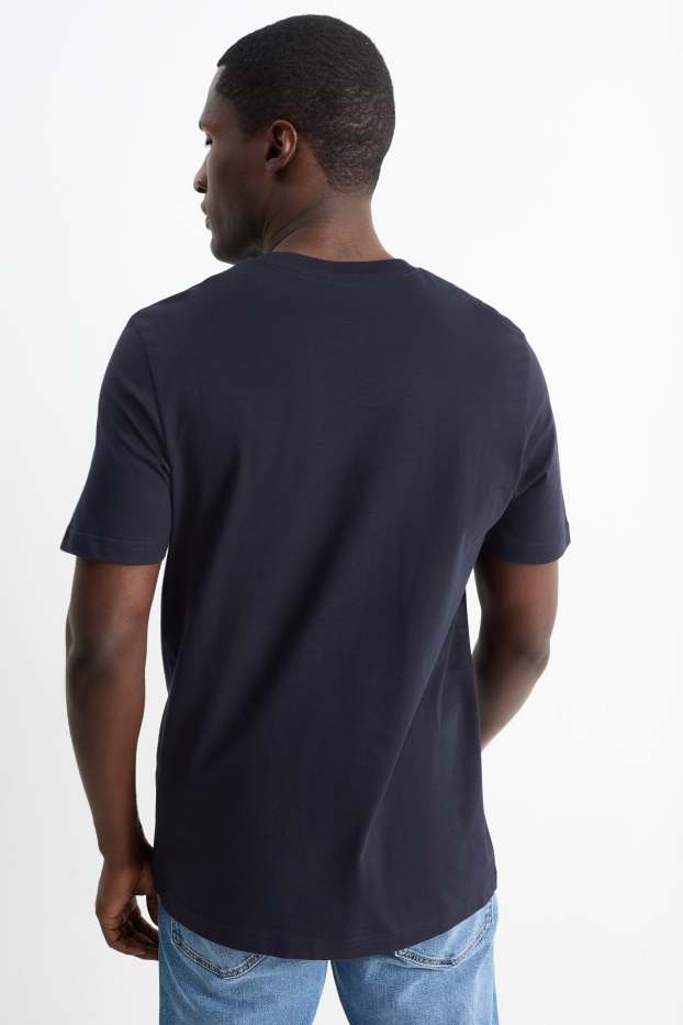 Heren - T-shirt - regular fit  - donkerblauw