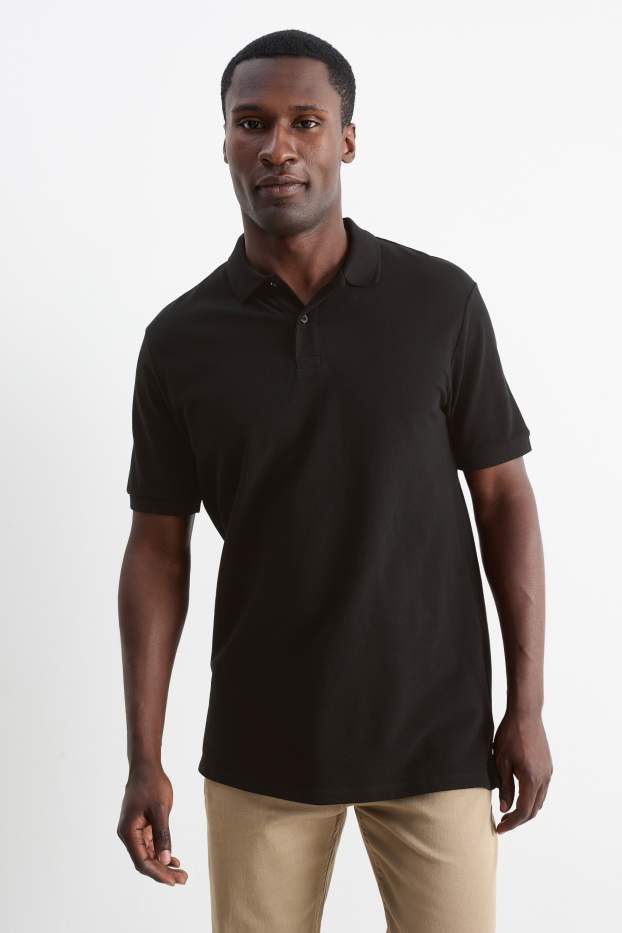 Pánské - Polokošile - regular fit - černá