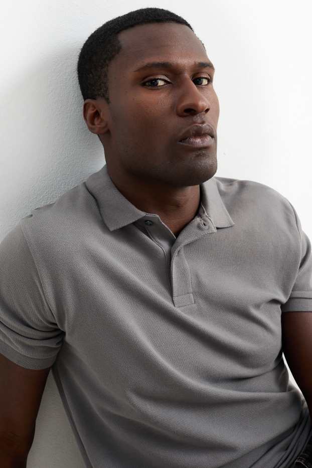 Uomo - Polo - regular fit - grigio scuro