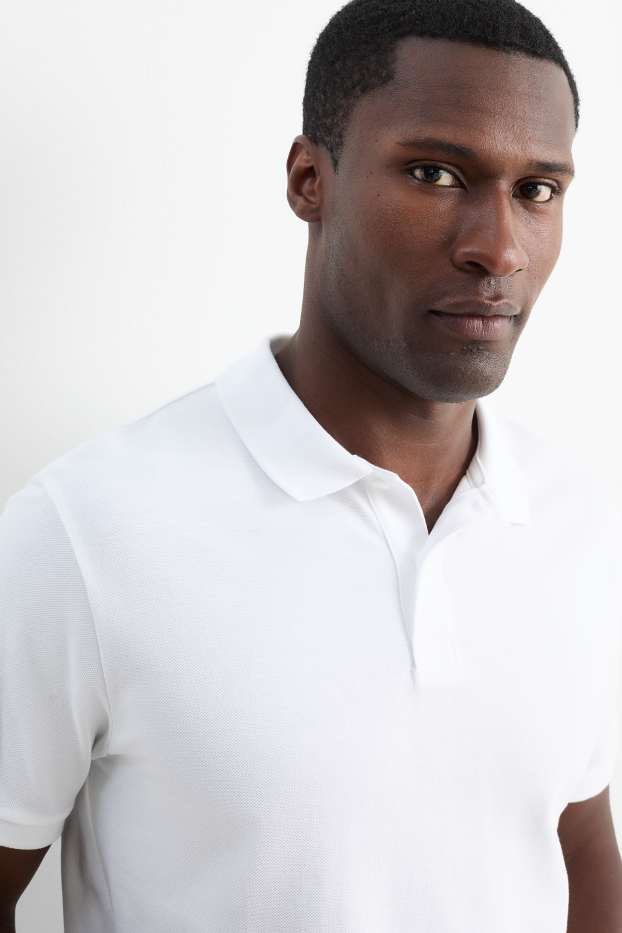 Pánské - Polokošile - regular fit - bílá