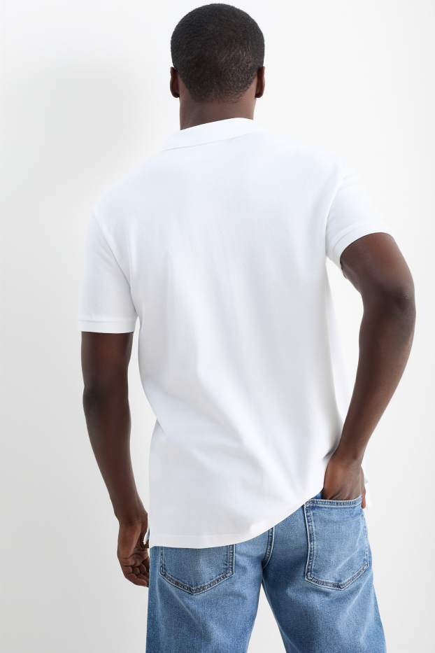 Pánské - Polokošile - regular fit - bílá