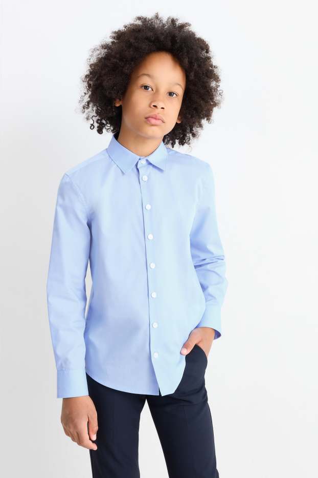 Kinderen: jongens - Overhemd - lichtblauw