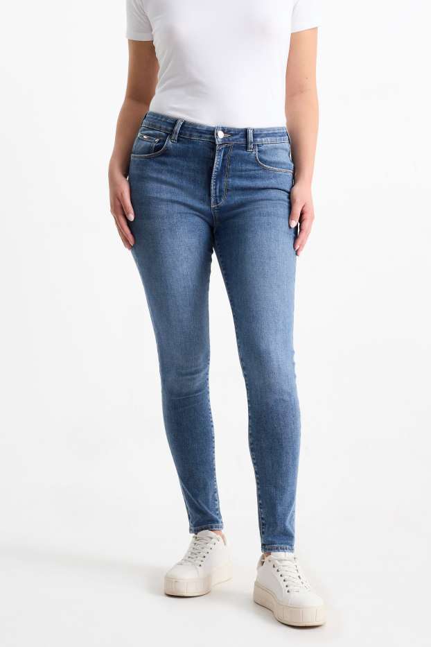Dámské - Skinny jeans - mid waist - tvarující - LYCRA® - džíny - modré