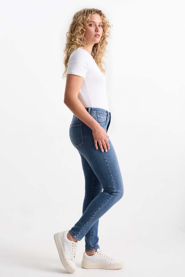 Dámské - Skinny jeans - mid waist - tvarující - LYCRA® - džíny - modré