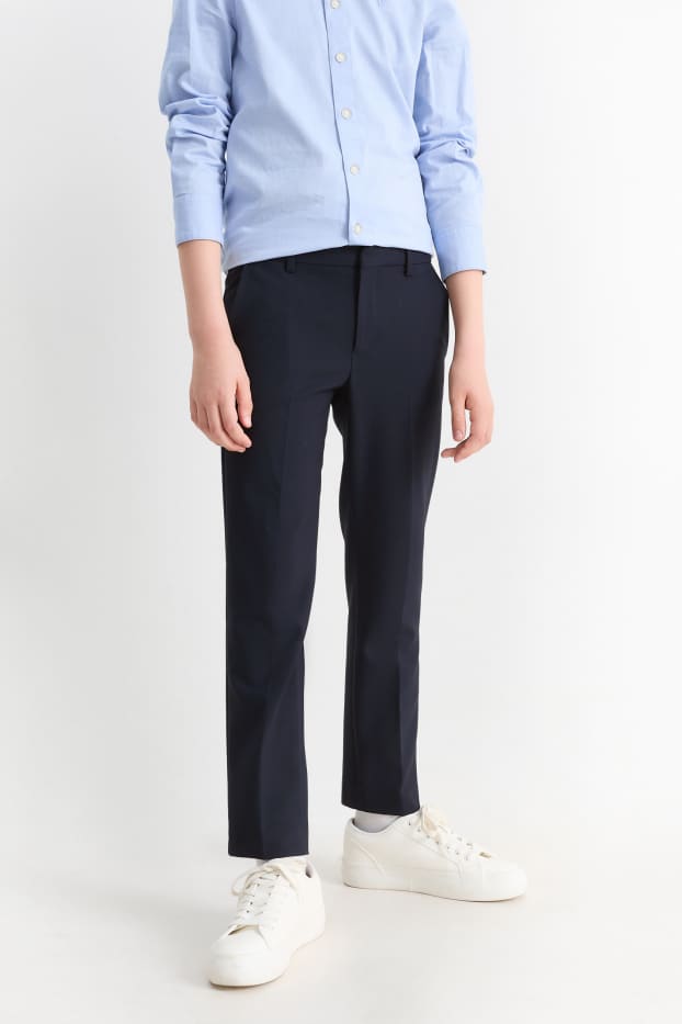 Enfants garçons - Pantalon de costume - Stretch - LYCRA® - bleu foncé