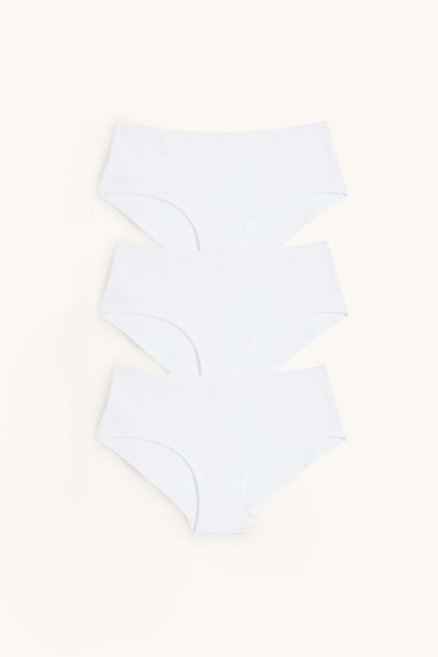 Damen - Multipack 3er - Hipster - weiss