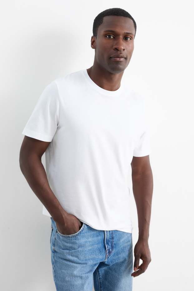 Men - T-shirt - regular fit  - white