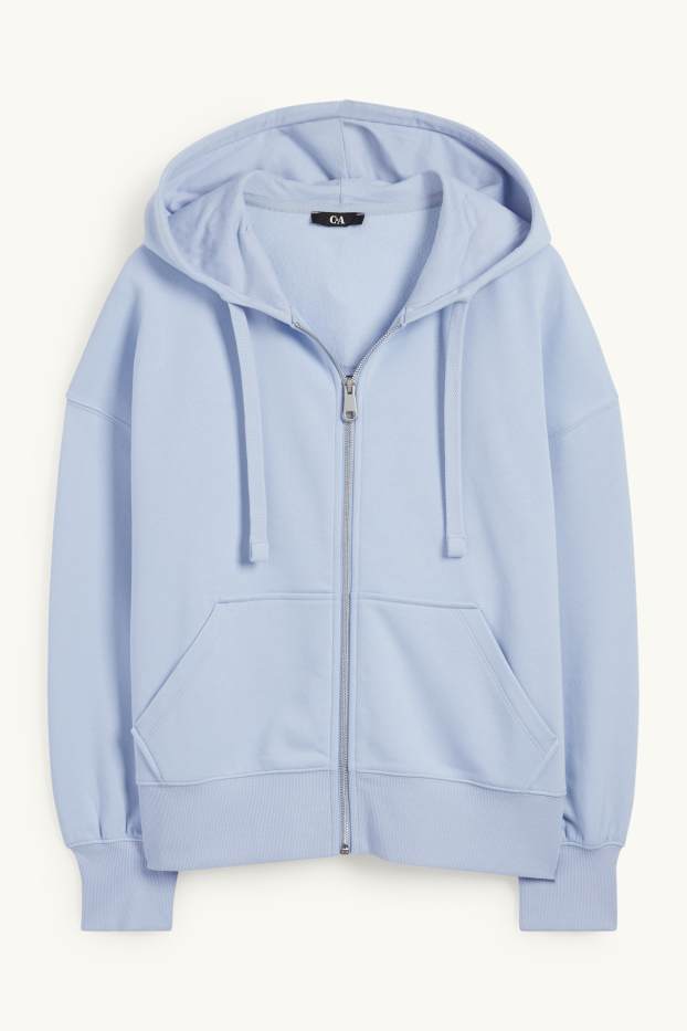 Women - Basic hoodie - light blue