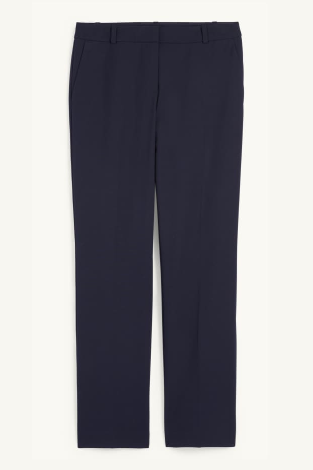 Donna - Pantaloni business - vita media - straight fit - Mix & Match - blu scuro