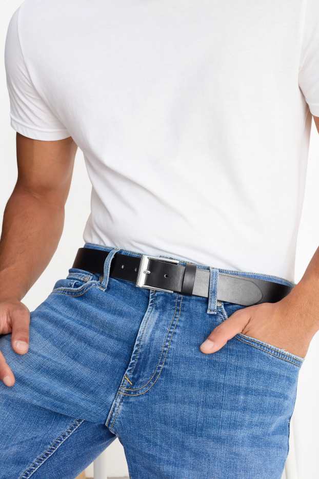 Hommes - Ceinture - synthétique - noir