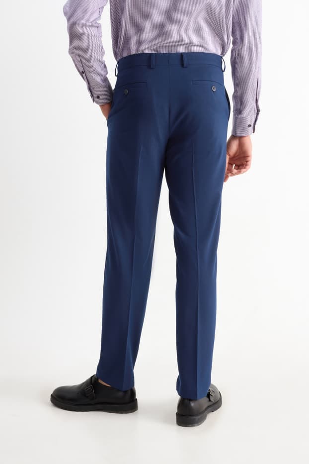 Hommes - Pantalon de costume - regular fit - Flex - 4 Way Stretch - bleu foncé