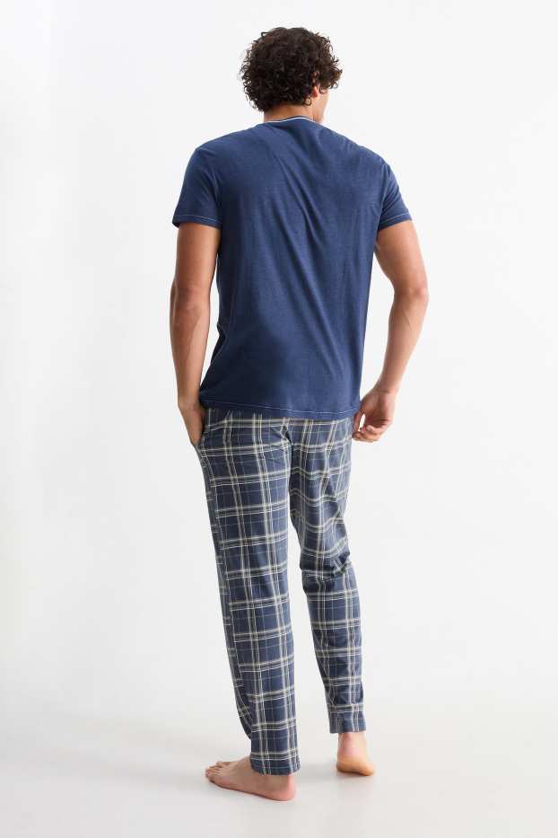 Hommes - Pyjama - bleu foncé
