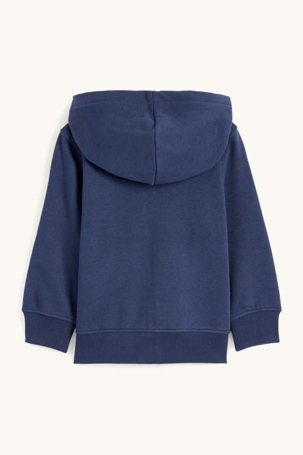 Kinder Buben - Sweatjacke mit Kapuze - dunkelblau