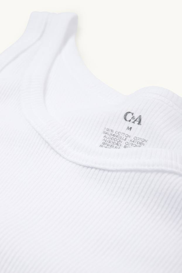 Home - Paquet de 3 - samarreta interior - canalé doble - blanc