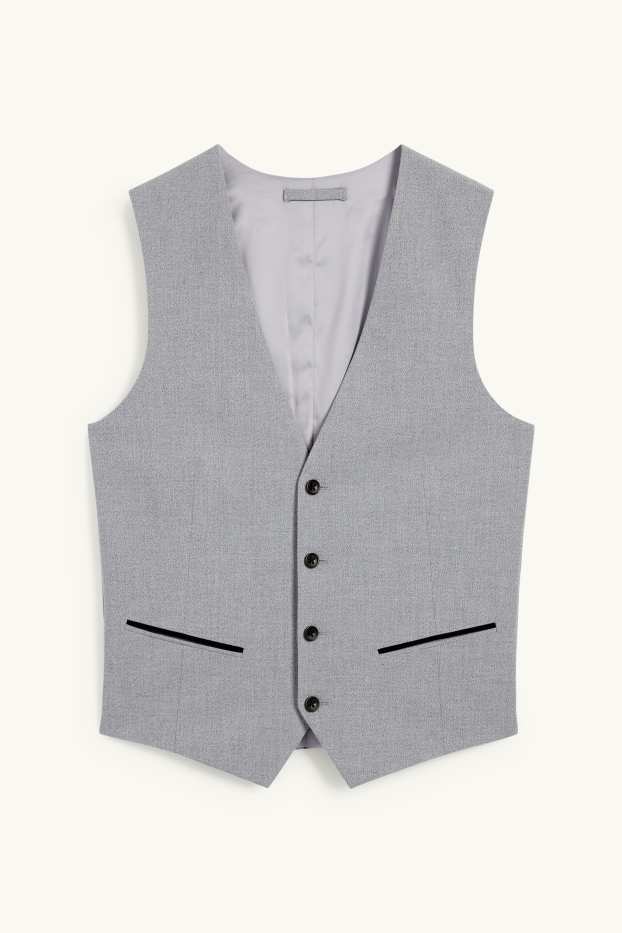 Uomo - Gilet coordinabile - slim fit - Flex - LYCRA® - grigio