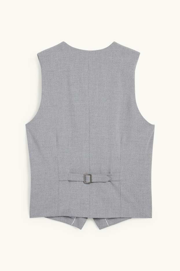 Uomo - Gilet coordinabile - slim fit - Flex - LYCRA® - grigio