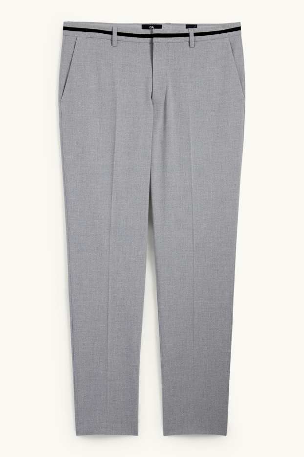 Men - Mix-and-match trousers - slim fit - Flex - LYCRA® - gray