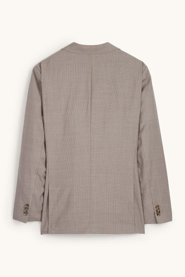 Herren - Baukasten-Woll-Sakko - Regular Fit - gemustert - beige