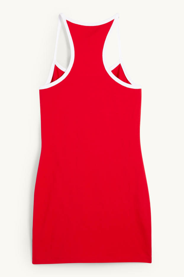 Damen - Figurbetontes Kleid - rot