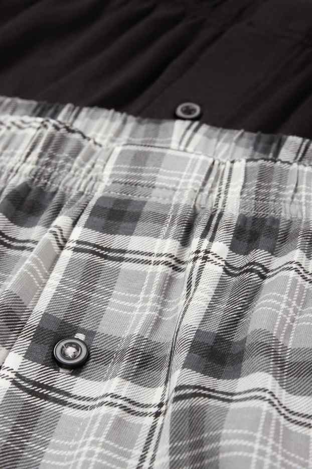 Herren - Multipack 2er - Boxershorts - Jersey - schwarz
