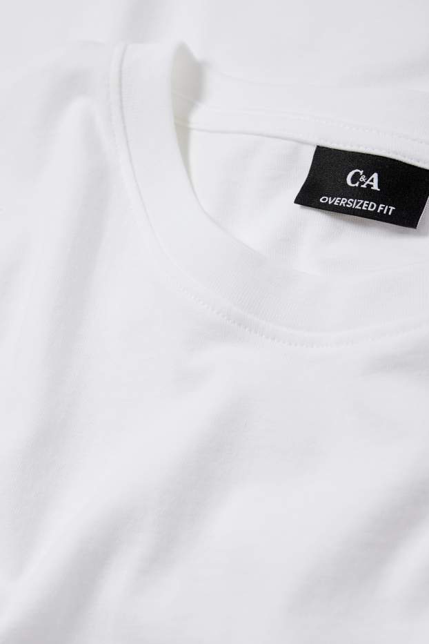 Hommes - T-shirt surdimensionné - blanc