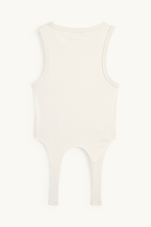 Damen - Crop Top - hellbeige