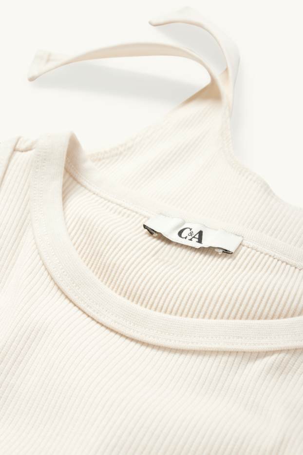 Damen - Crop Top - hellbeige