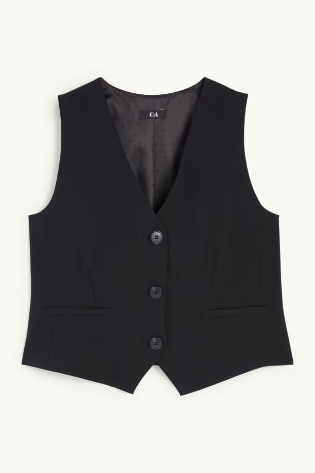 Women - Business waistcoat - fitted - Mix & match - black