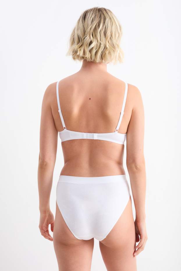 Dames - Set van 2 - BH met beugels - FULL COVERAGE - voorgevormd - zwart