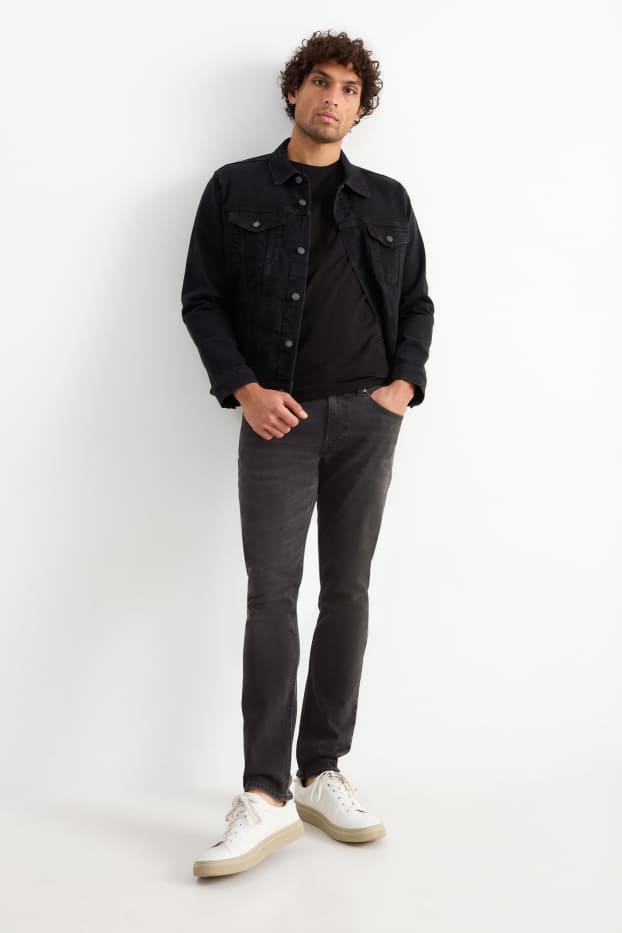 Herren - Skinny Jeans - dunkeljeansgrau