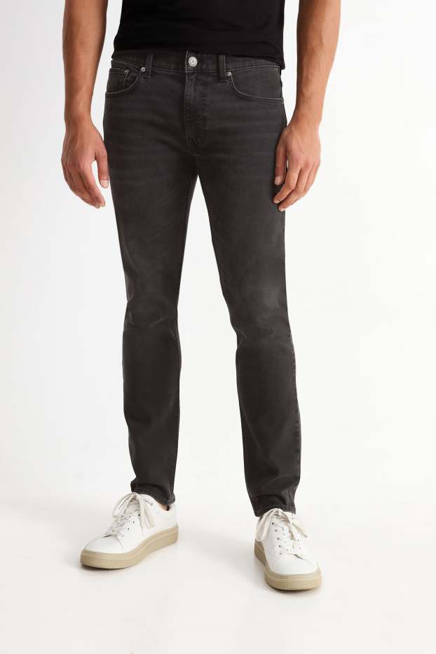 Herren - Skinny Jeans - dunkeljeansgrau
