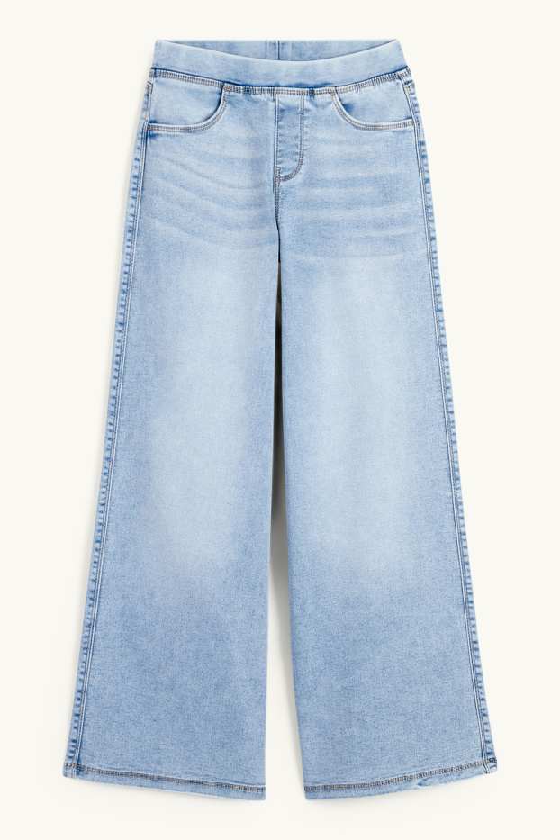 Nena - Texans jeggings wide leg - texà blau clar