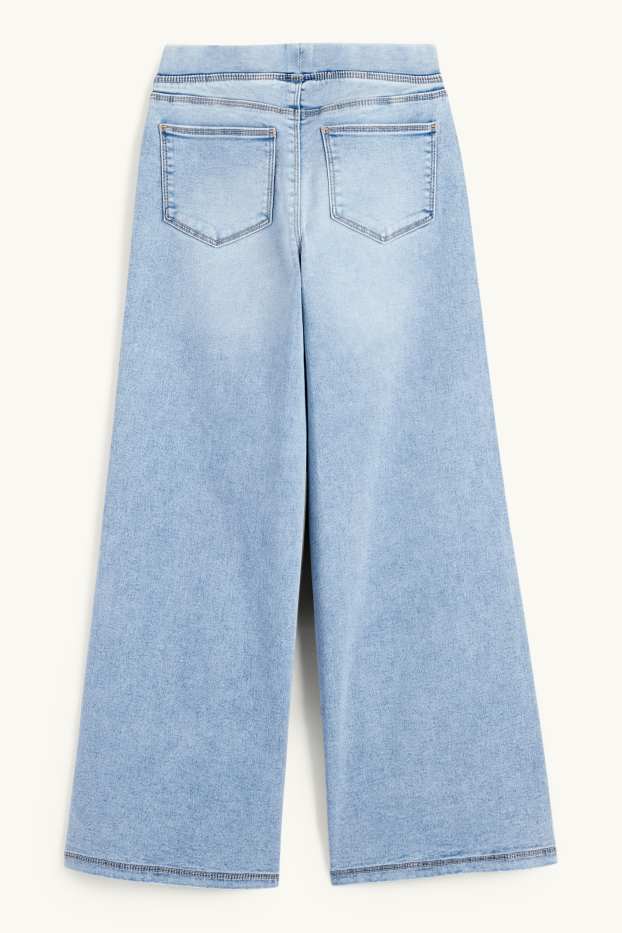 Nena - Texans jeggings wide leg - texà blau clar
