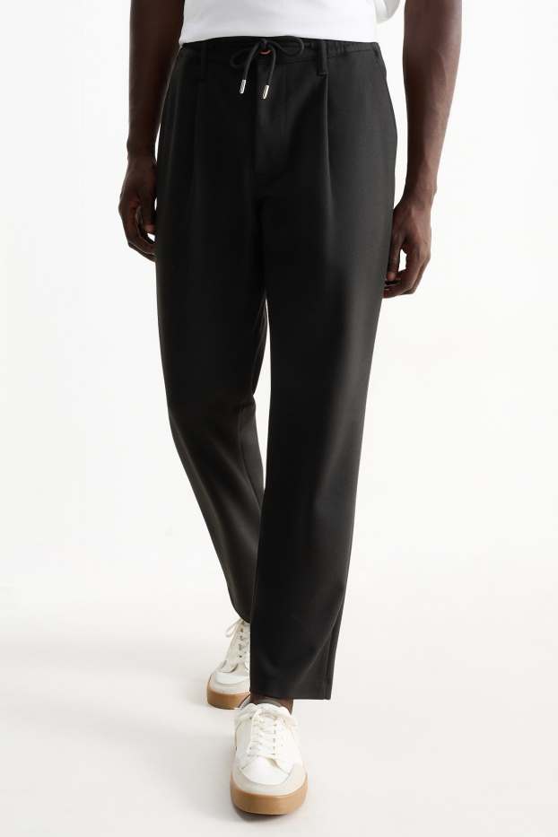 Hommes - Chino - tapered fit - noir