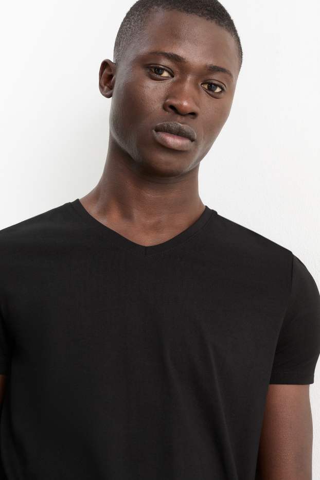 Uomo - T-shirt - slim fit - Flex - nero