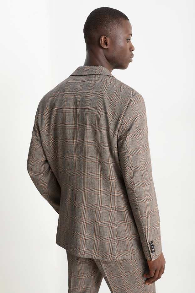 Uomo - Giacca coordinabile - slim fit - Flex - marrone