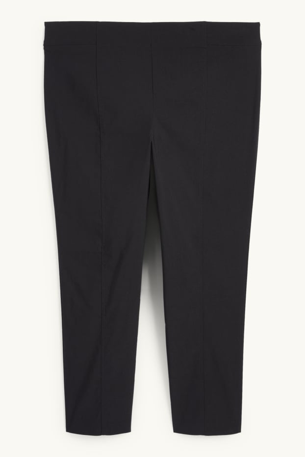 Damen - Stoffhose - High Waist - Straight Fit - LYCRA® - schwarz