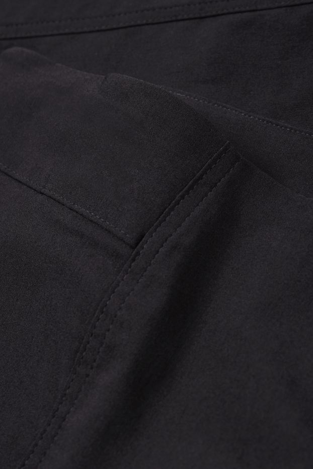 Damen - Stoffhose - High Waist - Straight Fit - LYCRA® - schwarz