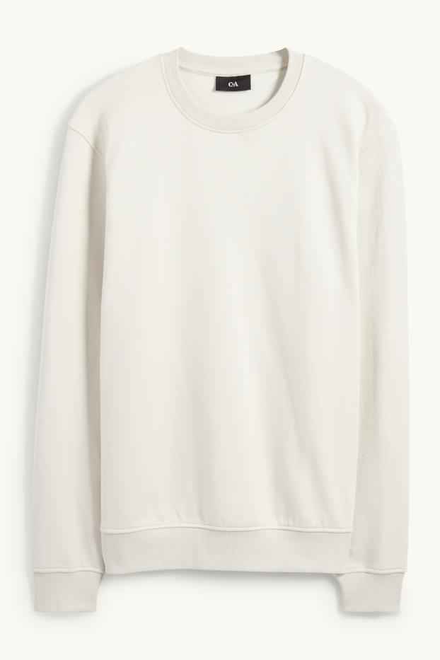 Bărbați - Bluză de molton - alb-crem