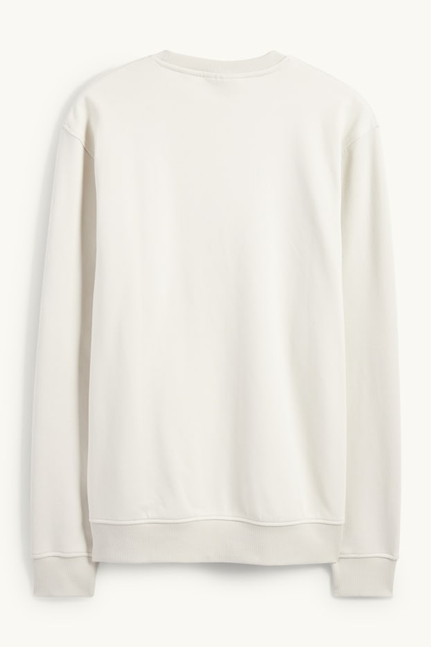 Bărbați - Bluză de molton - alb-crem