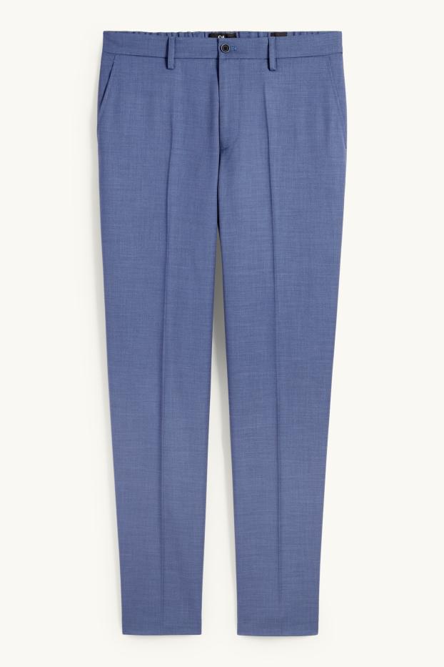 Hommes - Pantalon de costume - regular fit - Flex - bleu