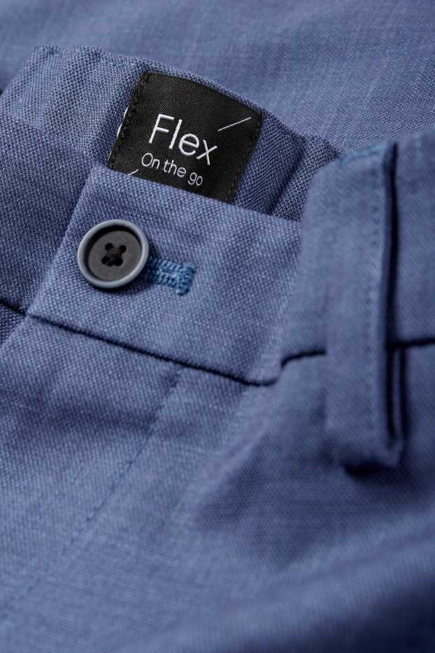 Hommes - Pantalon de costume - regular fit - Flex - bleu