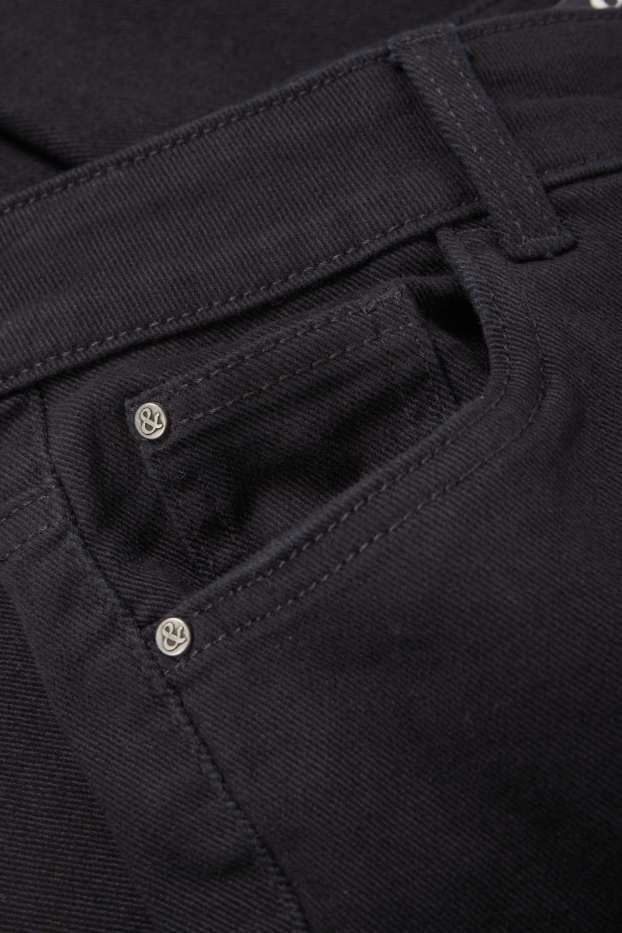 Dona - Pantalons de tela - high waist - slim fit - negre
