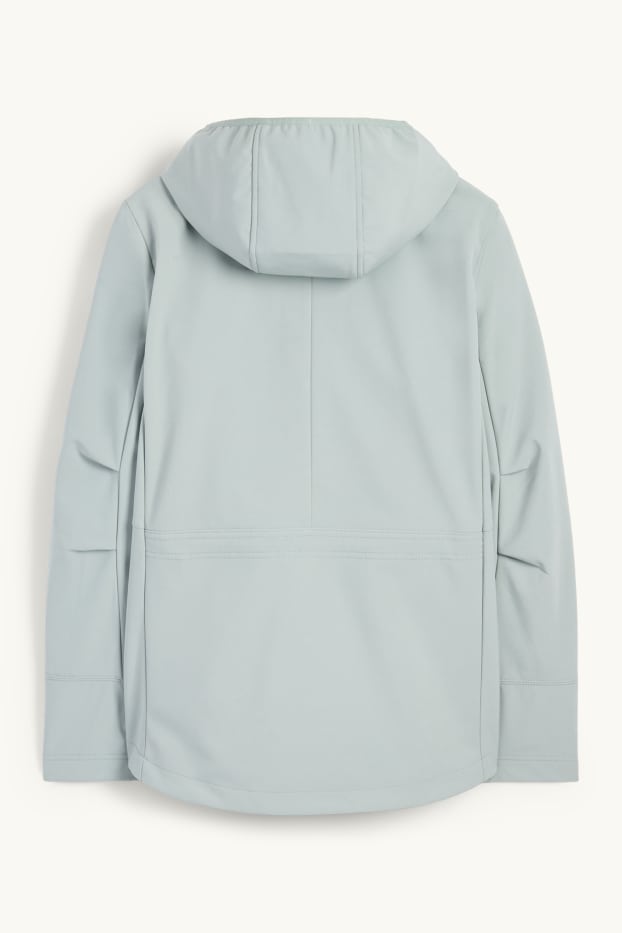 Damen - Softshelljacke mit Kapuze - wasserabweisend - 4 Way Stretch - mintgrün